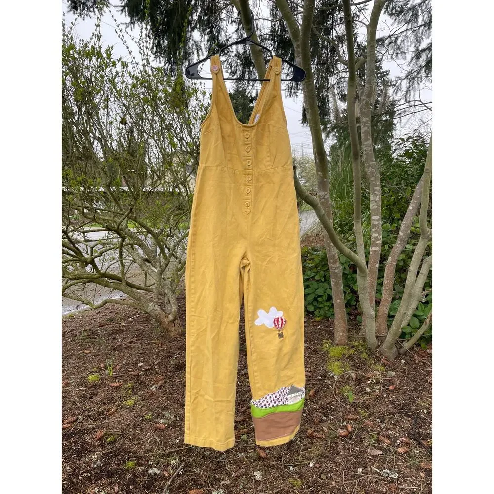Small Upcycled Urban Outfitters Whimsical Jumpsuit Coveralls - Picture 2 of 8